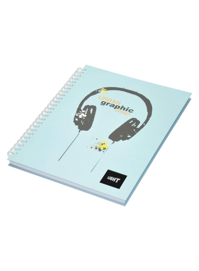 FIS Light LINBSA41802 Spiral Hard Cover Single Line A4 Size Notebook (Pack of 5 Pieces X 100 Sheets) - Image 3